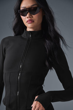 Veste corset entièrement zippée à aérographe